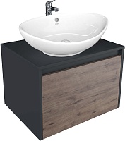 Stella Polare Тумба под раковину Эвита 60 веллингтон/темно-серый